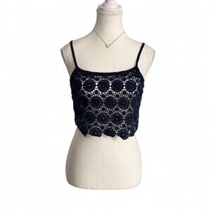 Victorias Secret Vintage  Crotchet Knitted 100% Cotton Size M Boho Staple Piece